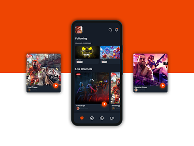 Mobile Streaming APP app app design appdesign application appui gameapp gamedesign gameui ui uidesign uiux