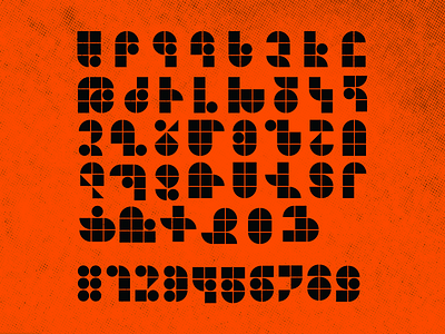 Modul Typeface alphabet armenian typo typodesign typography
