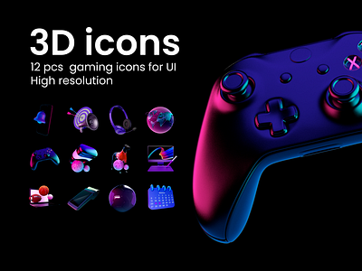 3D gaming icons for Ui