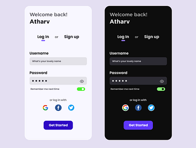 Sign in form - UI/UX Design mobile design mobile ui design sign in design sign in sign up form sign up design ui design ux design