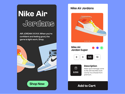 Nike Air Jordan App Design design design inspiration mobile design ui design uiux design