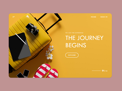 The Journey Begins frontpage landing landing design landing page design landingpage launch screen