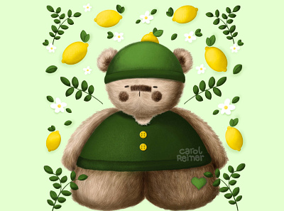 fur bear children design illustration kids procreate