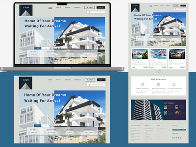 E-State, Real Estate agency agency design home house real estate ui ux web design