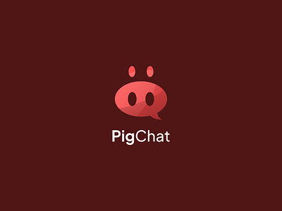 Pig Chat Logo Design brand brand design brand identity branding design graphic design logo vector