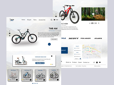 landing page concept / Online Store Bike bike design marketplace online store shopping app ui uidesign ux uxui website concept website design