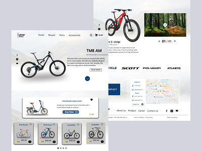 landing page concept / Online Store Bike