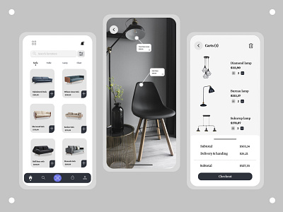 Furniture Application app furnitureapp shopping app ui uidesign ux uxui