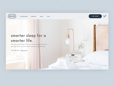 Ooler Homepage blue design ecommerce health homepage mobile phone product sleep ui webdesign why