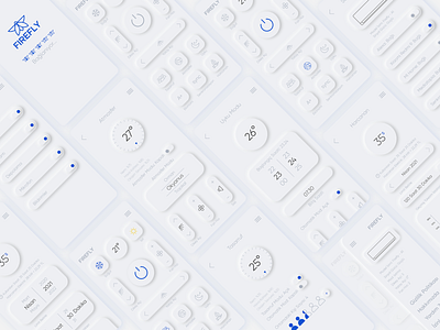Firefly Air Conditioning Product Design app flat icon minimal product design ui ux