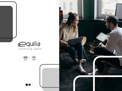 Equilia couch coworking space e letter sofa working space