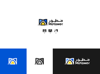 Motawer Logo brand business development business solution bussines logo m