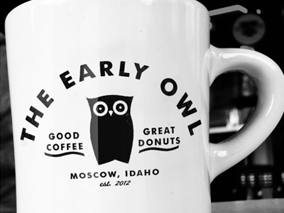 Early Owl Coffee Mug coffee donuts idaho moscow mug owl