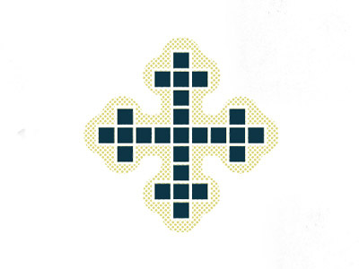 Budded Mosaic Cross budded church cross crosslet logo mosaic trinity