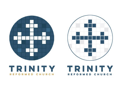 Trinity Mosaic cross branding church cross logo mosaic