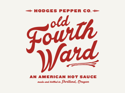 Old Fourth Ward Single-color atl branding hot sauce identity pdx
