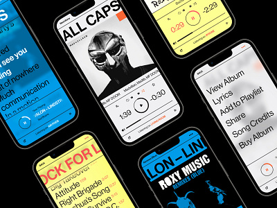 Music Player Concept album art app design hip hop minimal mobile music music player punk ui ui design