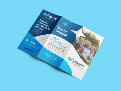 Beltone :: Ambassador Rewards Brochure beltone benefits brand stationery brochure design hearing aids layout design print trifold
