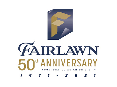 City of Fairlawn 50th Anniversary Logo branding design icon logo typography