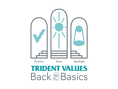 Trident Values logo branding design icon logo typography