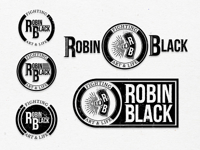 Robin Black Logo Exercise illustrator logo mma vector vintage