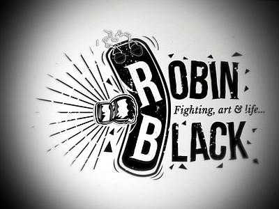 Robin Black Logo Exercise illustrator logo mma vector vintage