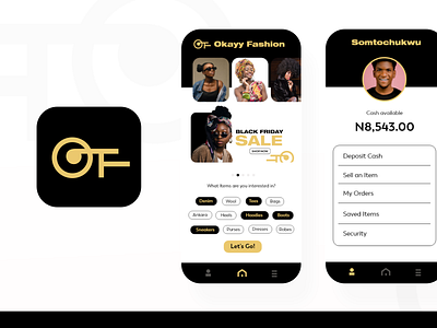 Concept UI Design for an Online Fashion Store adobexd african american woman app app design black branding concept app fashion fashion store figma fintech luxury nigeria online store ui ui design ui ux uiux user interface yellow