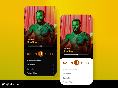 Product Design Concept for a Fictional Music Player african american african american man app design music music player music player app product design ui ui ux ux design youthful