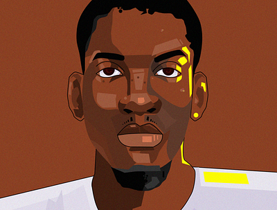 Self-Portrait african african american african american man african man animation art branding dribble illustration painting portrait self portrait ui vector