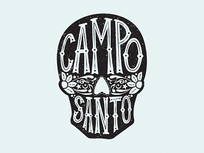 Campo Santo hand type illustration typography
