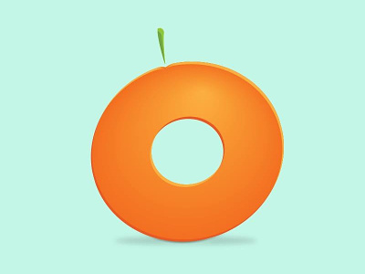 Fruity-O fruit illustration lettering o orange typefight typography