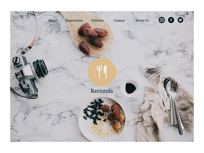 Restaurant Landing Page app design ui ux