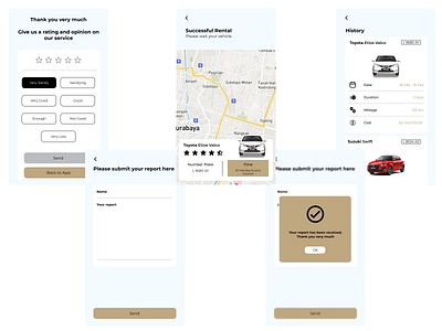 Car Rental Mobile App app design ui ux