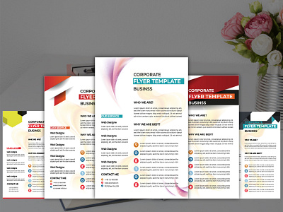 Corporate Business Flyer Design Template template tri fold