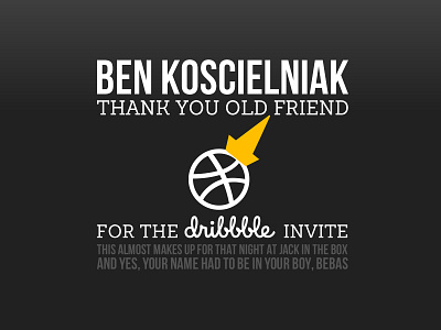 Dribbble Invite Thank You