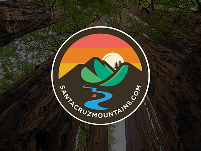 Santa Cruz Mountains Branding branding illustration logo mountains outdoors santa cruz sunset
