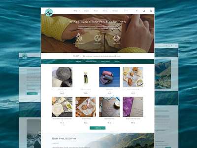 Algae Goods Web Site Design Dribbble custom icons earth ecommerce environmental green illustration natural shopify web design