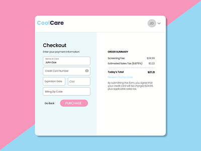 Daily UI :: 002 Credit Card Checkout branding dailyui design figma ux