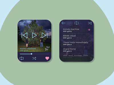 Daily UI :: 009 Music Player for Apple Watch