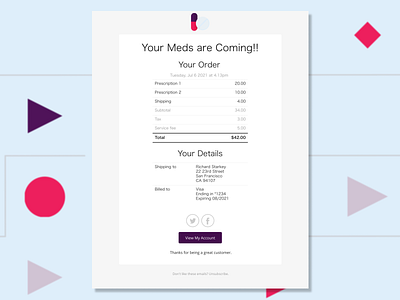 Daily UI :: 017 Email Receipt branding dailyui design figma ui ux