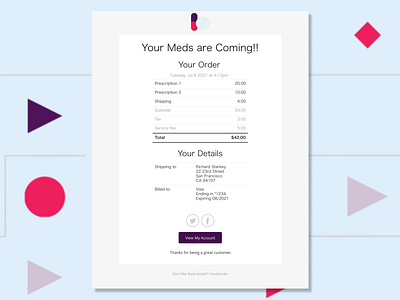 Daily UI :: 017 Email Receipt
