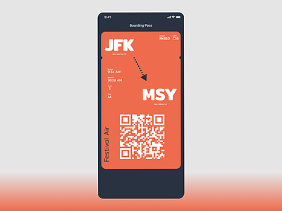 Daily UI :: 024 Boarding Pass app branding dailyui design figma ui ux