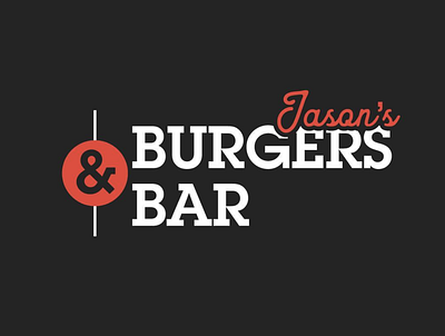 Jason's Burger & Bar | Logo branding design illustrator logo typography vector