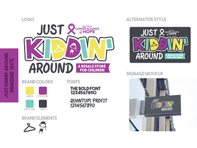 Just Kiddin' Around | Branding Suite branding design illustration logo typography vector