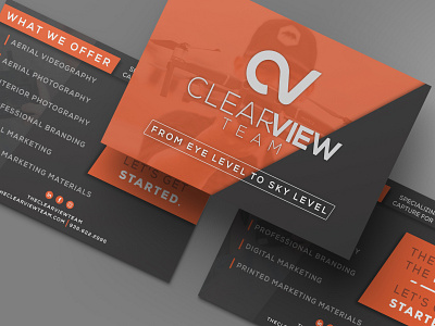 Clearview | Postcard branding design illustration illustrator logo typography vector