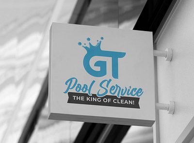 GT Pool Service | Signage branding design illustration illustrator logo typography vector