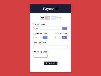 Credit Card Payment Form