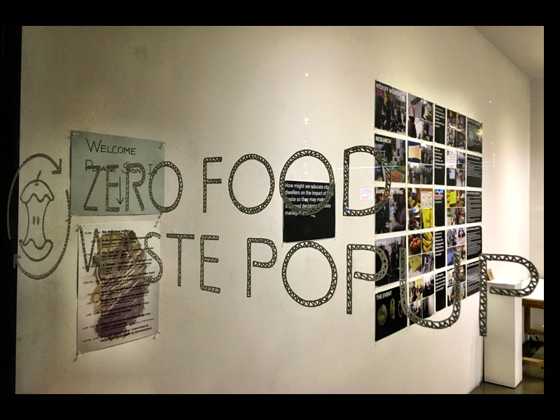 Human Centered Design Popup Experience Logo and Gallery Display prototype food food waste human centered design popup gallery logo design logo