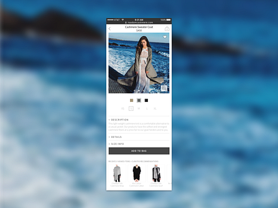 Conscious Fashion Ecommerce Mobile Design (PDP)