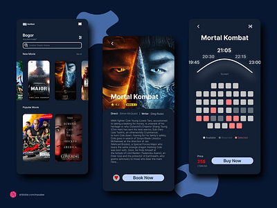 Cinema Ticket App | Mobile Design 3d app branding design mockup ui ux